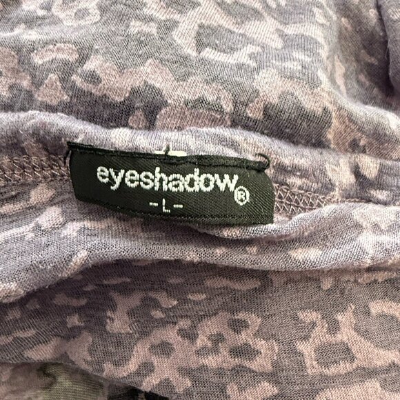 Vtg Y2K Eyeshadow Burnout Top Womens Sz L Distressed Purple Grunge Festival Rave - Picture 6 of 10